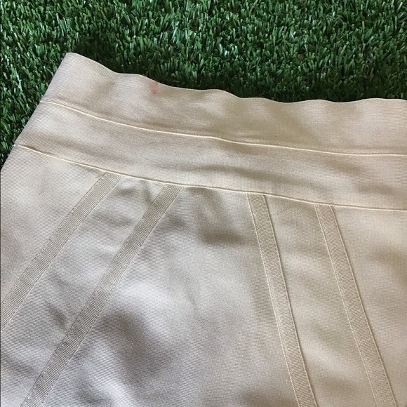 Nude Bandage Skirt with gold zipper - Picture 8 of 8